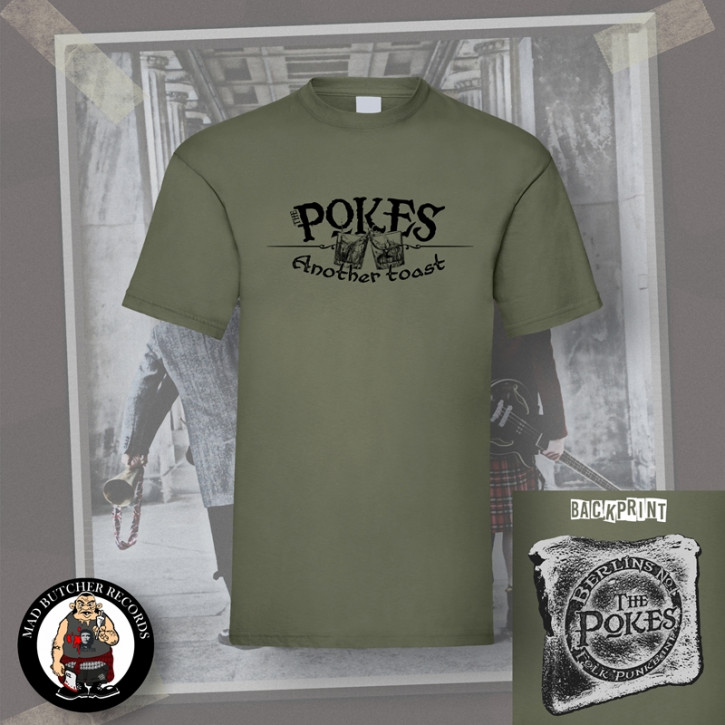 THE POKES ANOTHER TOAST T-SHIRT L / OLIVE