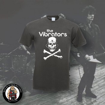 THE VIBRATORS SKULL T-SHIRT M / DARK GREY