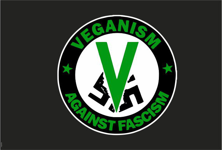 VEGANISM AGAINST FASCISM FLAG