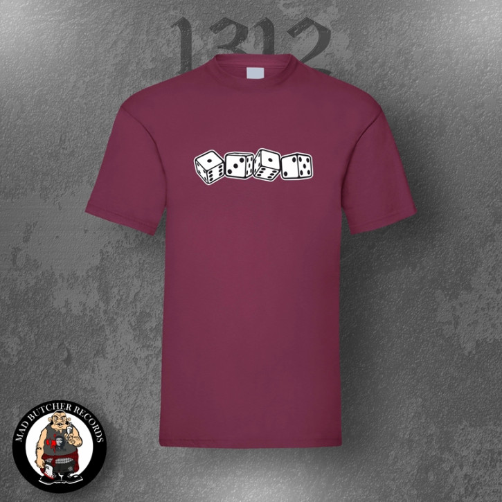 1312 (ACAB) CUBES T-SHIRT 3XL / BORDEAUX ROT