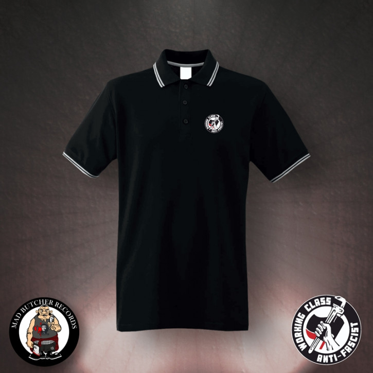 WORKING CLASS ANTIFASCIST POLO Black / S