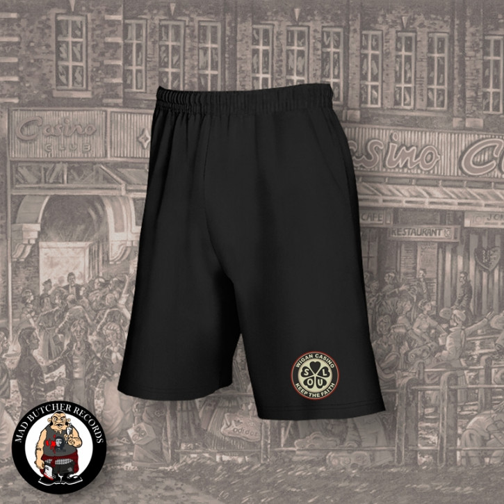 WIGAN CASINO KEEP THE FAITH SHORTS Black / L