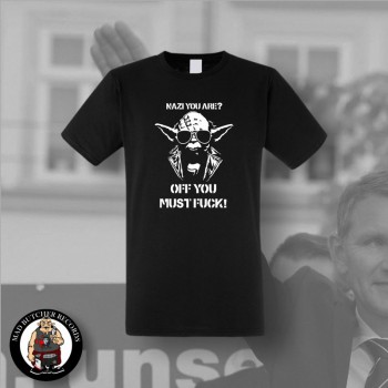 NAZI YOU ARE? OFF YOU MUST FUCK T-SHIRT 3XL / White