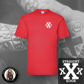 STRAIGHT EDGE XXX SMALL T-SHIRT 3XL / red-MBTS417-46